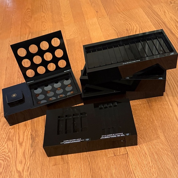CHANEL Black Makeup Display Set Please see all photos
